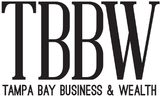 Tampa Bay Business & Wealth Logo & Link to Artcile entitled "Shumaker Advisors talks about leading in a crisis" which featured Spread Your Sunshine founder, Melanie Griffin