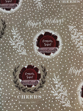 Load image into Gallery viewer, Happy Holidays- Cheers to sparkling YOU!- Kraft Wrapping Paper