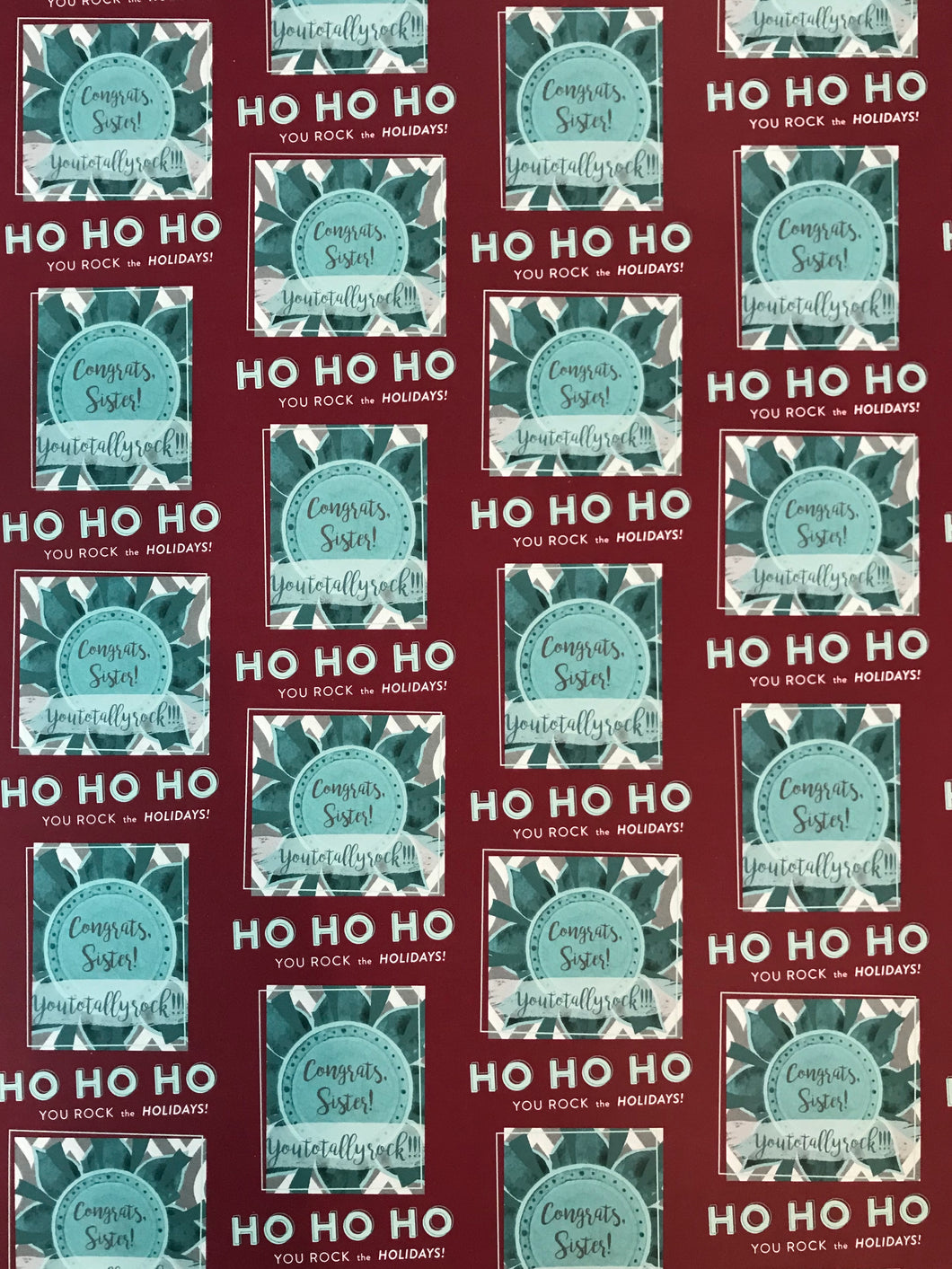 Ho Ho Ho! You rock the holidays!- Red Wrapping Paper