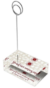 Crimson & Pearl White "Sister" Collection Tall Card Holders