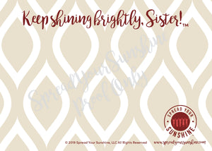Crimson & Pearl White "Sister" Collection #ShineItForward Individual Stationery Set