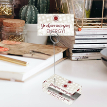 Load image into Gallery viewer, Crimson &amp; Pearl White &quot;Sister&quot; Collection Tall Card Holders