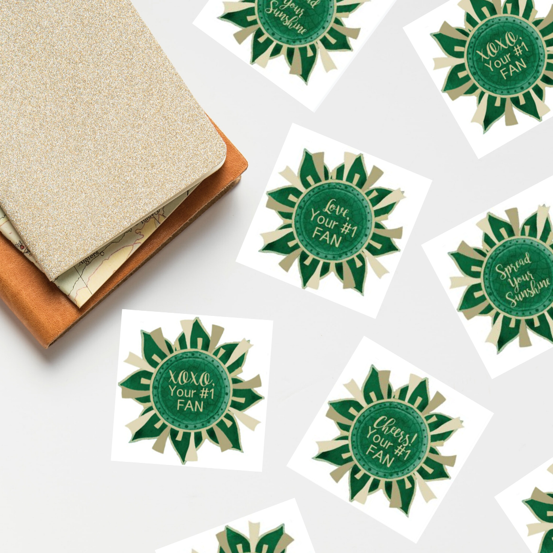 Green & Gold Sunshine Collection Envelope Seals