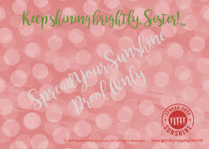 Red, Buff, & Green "Sister" Collection #ShineItForward Individual Stationery Set