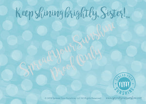 Teal & Gray "Sister" Collection #ShineItForward 4-Pack Stationery Set