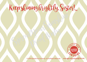 Scarlet Red & Olive Green "Sister" Collection #ShineItForward Individual Stationery Set