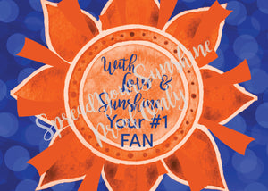 Blue & Orange "Sunshine" Collection #ShineItForward 4-Pack Stationery Set