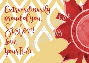 Cardinal & Straw "Sister" Collection #ShineItForward Individual Stationery Set