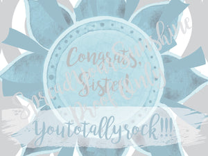 Teal & Gray "Sister" Collection Post-it Notes