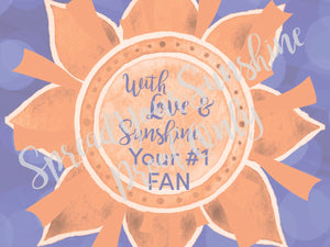 Blue & Orange "Sunshine" Collection Post-it Notes