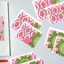 Load image into Gallery viewer, Rose Pink &amp; Green &quot;Sister&quot; Collection #ShineItForward 4-Pack Stationery Set