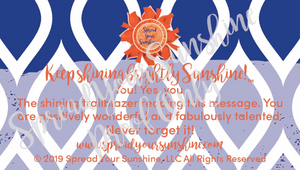 Blue & Orange "Sunshine" Collection Positivity Cards