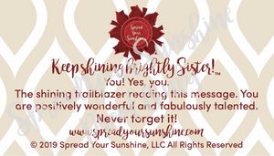 Crimson & Pearl White "Sister" Collection Positivity Cards