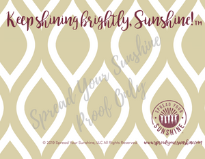 Garnet & Gold "Sunshine" Collection #ShineItForward 4-Pack Stationery Set