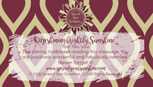 Load image into Gallery viewer, Garnet &amp; Gold &quot;Sunshine&quot; Collection Positivity Cards