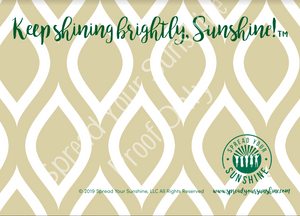 Green & Gold "Sunshine" Collection #ShineItForward Individual Stationery Set