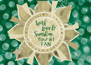 Green & Gold "Sunshine" Collection Traditional Stationery Set