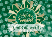 Load image into Gallery viewer, Green &amp; Gold &quot;Sunshine&quot; Collection #ShineItForward 8-Pack Stationery Set