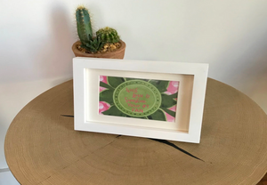 Rose Pink & Green "Sister" Collection Framed Prints