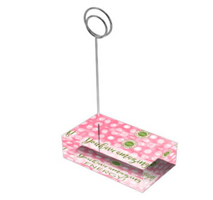 Rose Pink & Green "Sister" Collection Tall Card Holders
