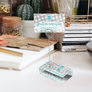 Teal & Gray "Sister" Collection Tall Card Holders