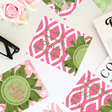 Load image into Gallery viewer, Rose Pink &amp; Green &quot;Sister&quot; Collection Traditional Stationery Set