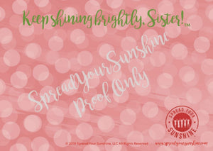 Red, Buff, & Green "Sister" Collection Individual Stationery Card