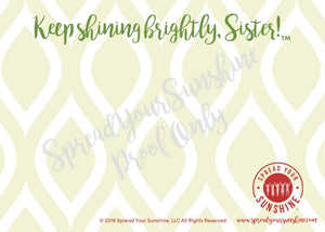 Red, Buff, & Green "Sister" Collection #ShineItForward 8-Pack Stationery Set