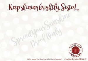 Crimson & Pearl White "Sister" Collection #ShineItForward 4-Pack Stationery Set