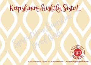 Cardinal & Straw "Sister" Collection Individual Stationery Card