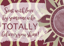 Load image into Gallery viewer, Garnet &amp; Gold &quot;Sunshine&quot; Collection #ShineItForward 8-Pack Stationery Set