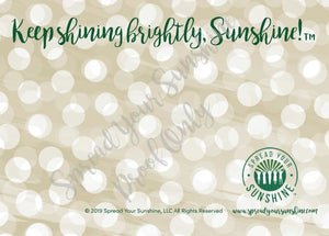 Green & Gold "Sunshine" Collection Individual Stationery Card