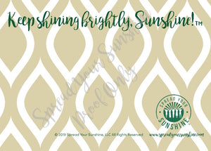 Green & Gold "Sunshine" Collection Traditional Stationery Set