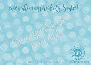 Teal & Gray "Sister" Collection #ShineItForward 8-Pack Stationery Set