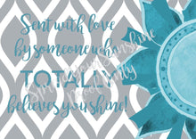 Load image into Gallery viewer, Teal &amp; Gray &quot;Sister&quot; Collection #ShineItForward 8-Pack Stationery Set
